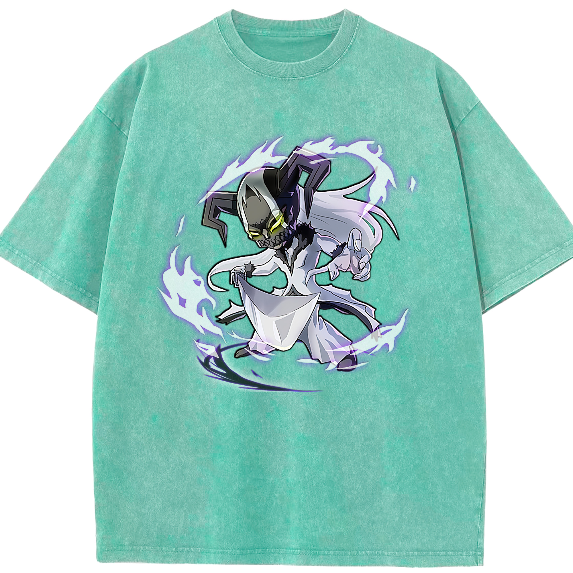 （画像用） ブリーチ 黒崎一護（くろさき いちご）BLEACH Kurosaki Ichigo 綿100% ヴィンテージ風 半袖Tシャツ（フロントプリント）